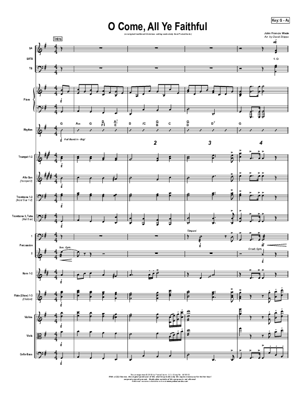 O Come All Ye Faithful Conductor's Score (Traditional Carol / PraiseCharts)
