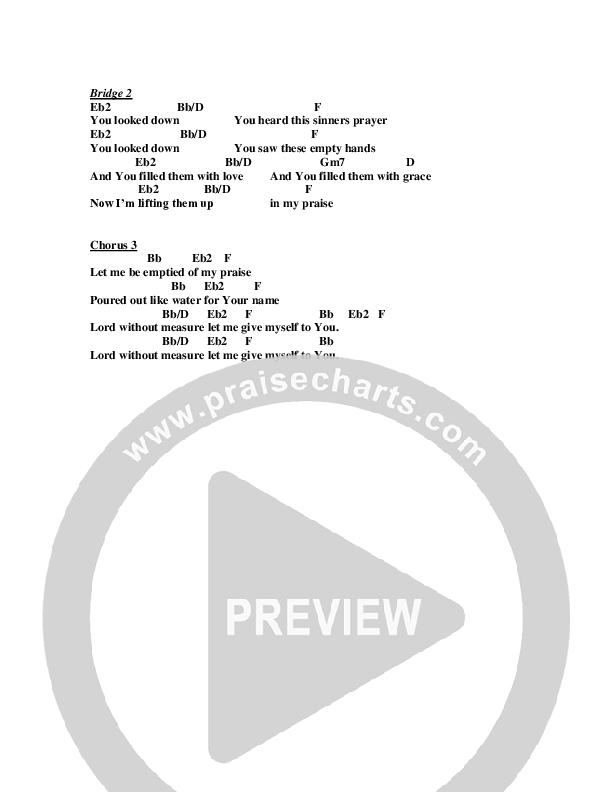 Emptied Chords & Lyrics (Jeremy Horn)