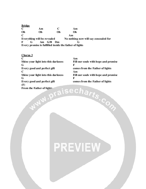 Father Of Lights Chords & Lyrics (Jeremy Horn)