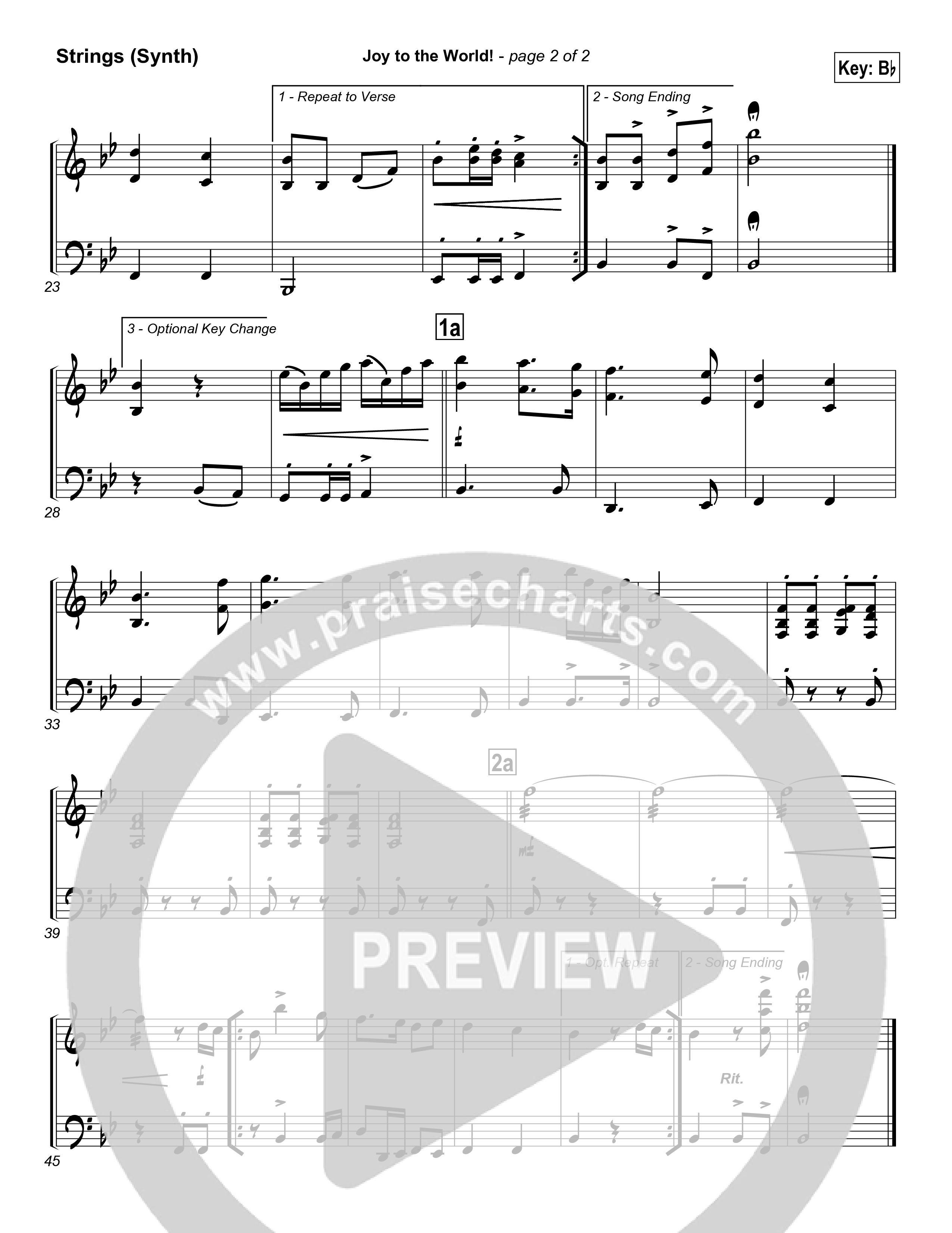 Joy To The World String Reduction (Traditional Carol / PraiseCharts)