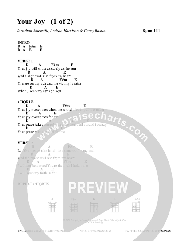 Your Joy Chord Chart (Deluge)