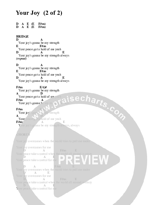 Your Joy Chord Chart (Deluge)