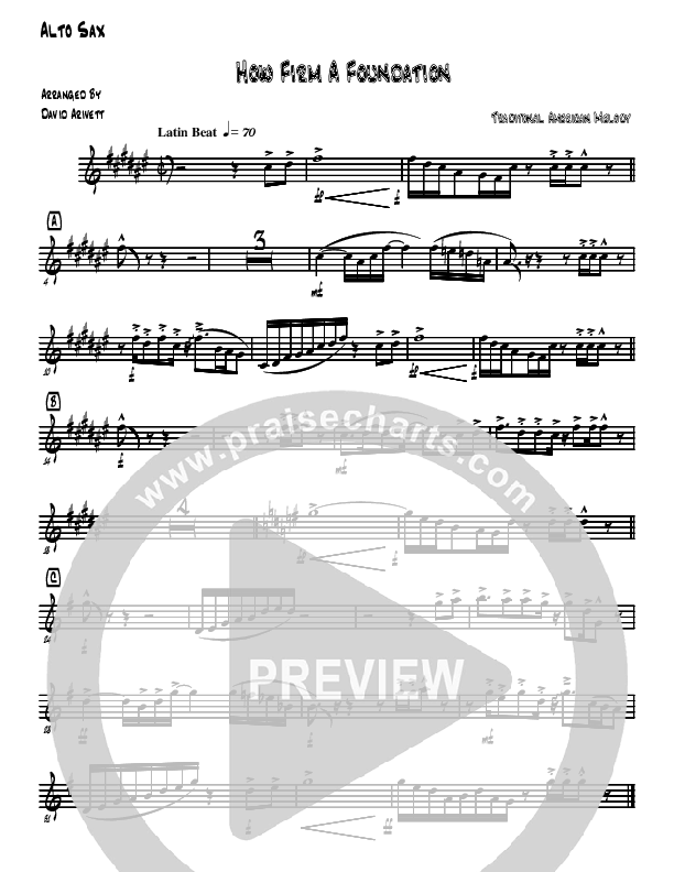 How Firm A Foundation Alto Sax (David Arivett)