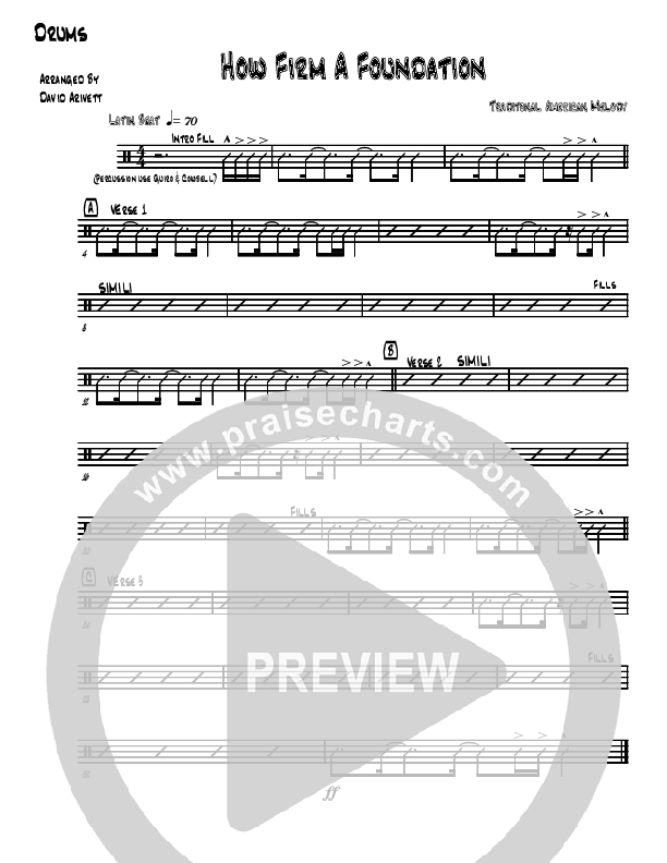 How Firm A Foundation Drum Set (David Arivett)