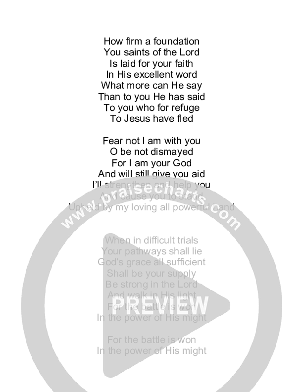 How Firm A Foundation Drum Set (David Arivett)