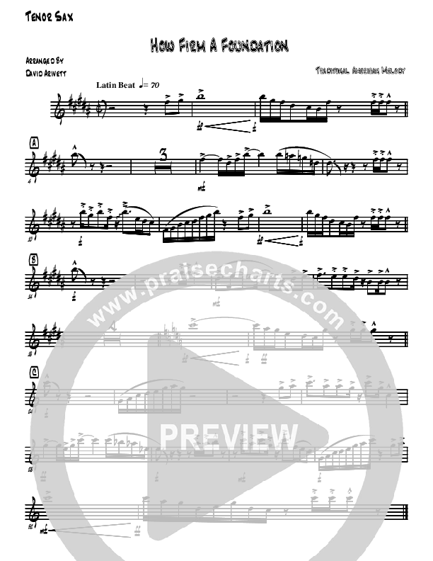 How Firm A Foundation Tenor Sax 2 (David Arivett)