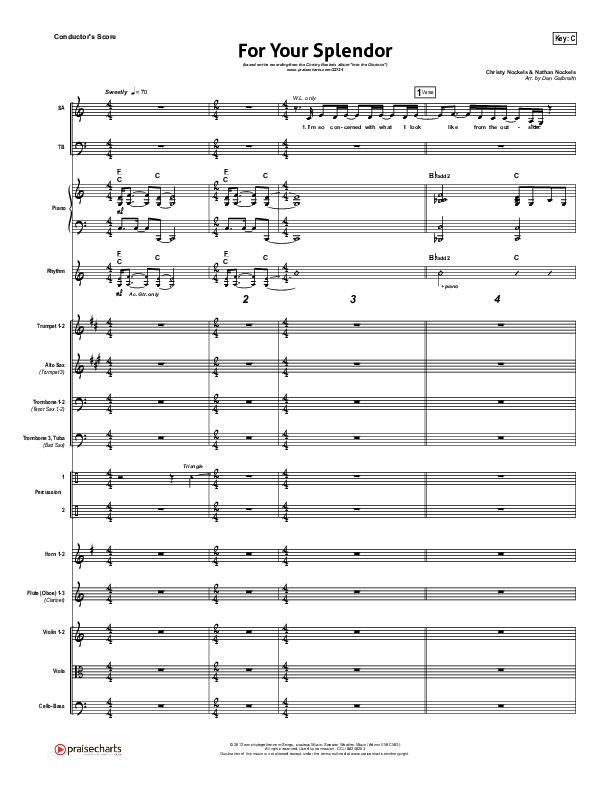 For Your Splendor Conductor's Score (Christy Nockels)