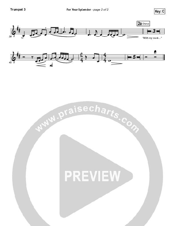 For Your Splendor Trumpet 3 (Christy Nockels)