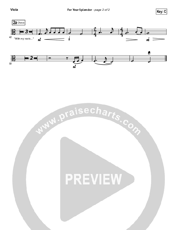 For Your Splendor Viola (Christy Nockels)