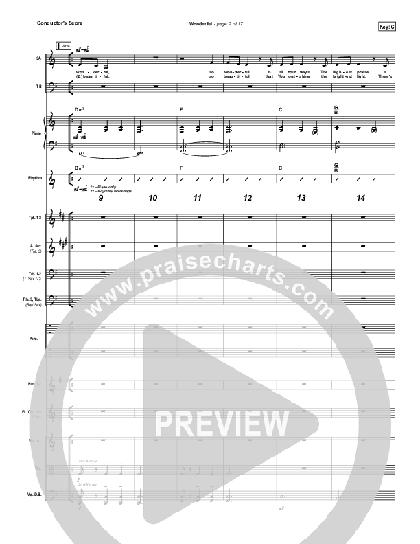 Wonderful Conductor's Score (Christy Nockels)