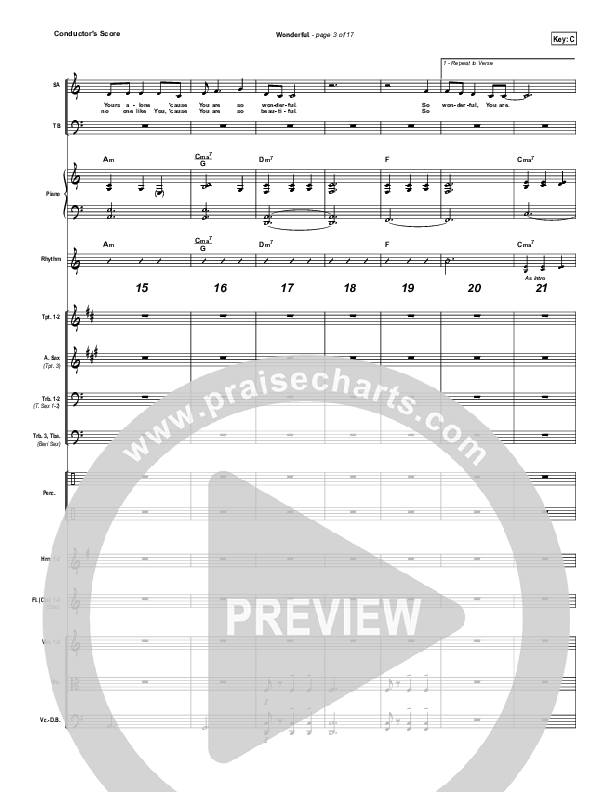 Wonderful Conductor's Score (Christy Nockels)
