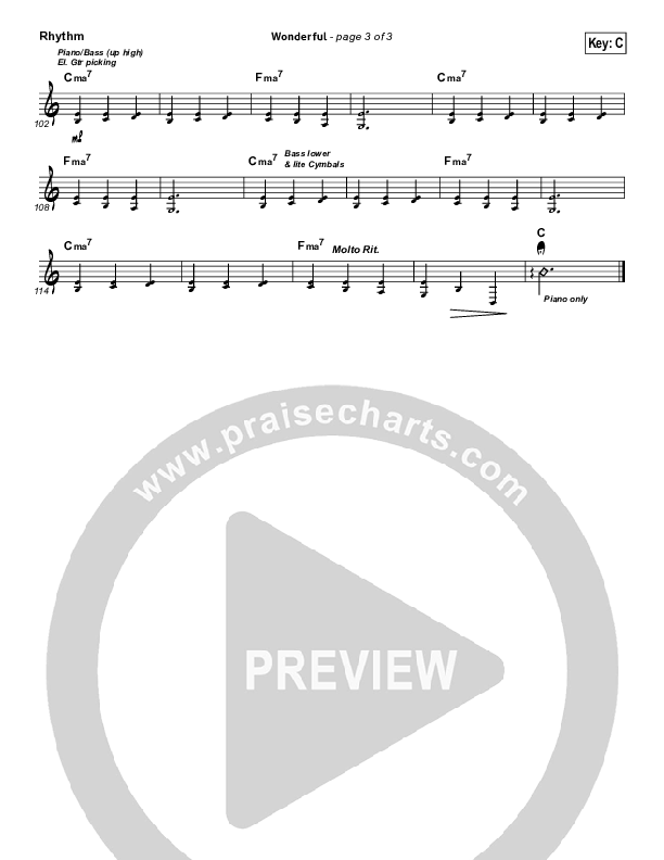 Wonderful Rhythm Chart (Christy Nockels)