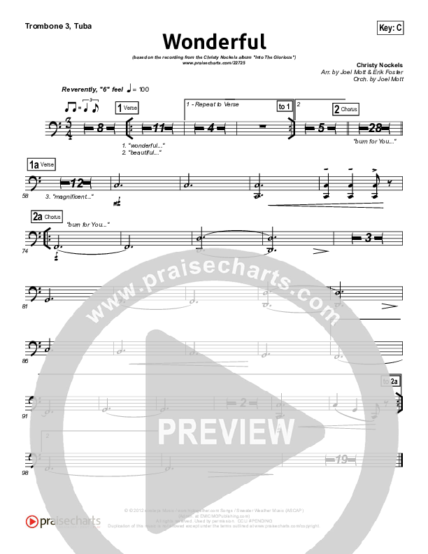 Wonderful Trombone 3/Tuba (Christy Nockels)