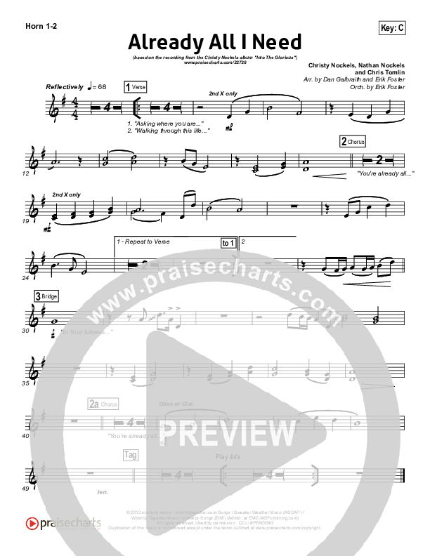 Already All I Need Brass Pack (Christy Nockels)