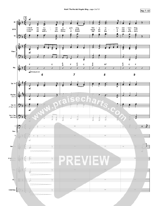 Hark The Herald Angels Sing Orchestration (Traditional Carol / PraiseCharts)