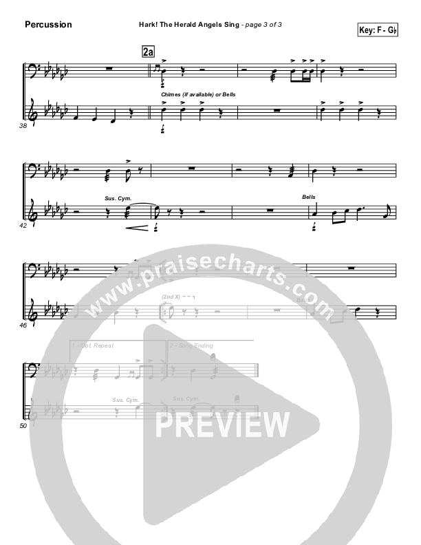 Hark The Herald Angels Sing Percussion (Traditional Carol / PraiseCharts)
