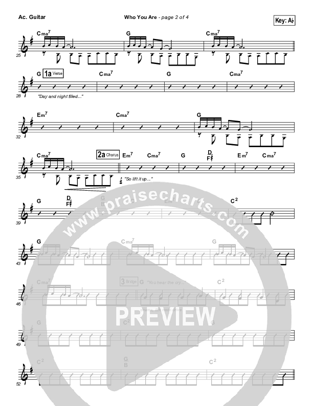 Who You Are Acoustic Guitar (Passion / Kristian Stanfill)