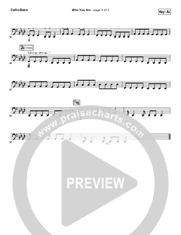 Who You Are Cello/Bass (Passion / Kristian Stanfill)