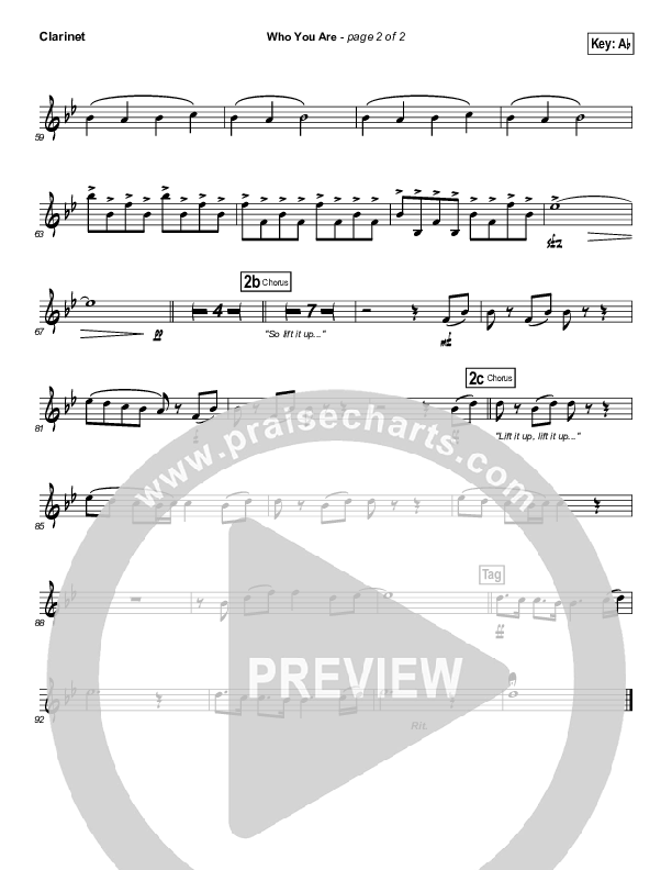 Who You Are Clarinet (Passion / Kristian Stanfill)