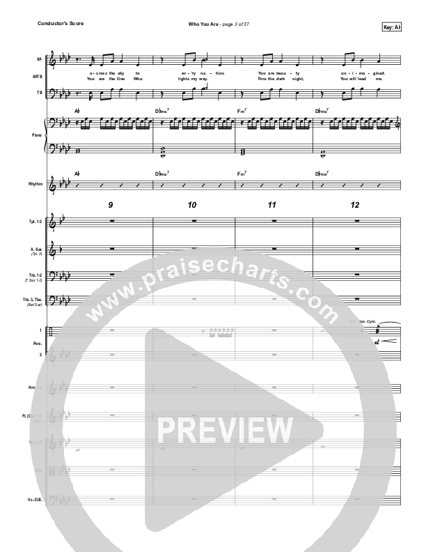 Who You Are Conductor's Score (Passion / Kristian Stanfill)