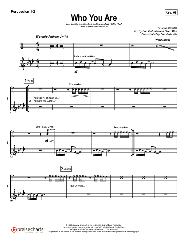 Who You Are Percussion (Passion / Kristian Stanfill)