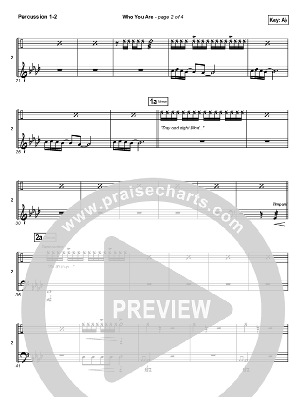 Who You Are Percussion (Passion / Kristian Stanfill)