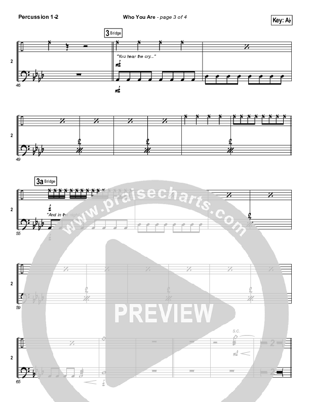 Who You Are Percussion (Passion / Kristian Stanfill)