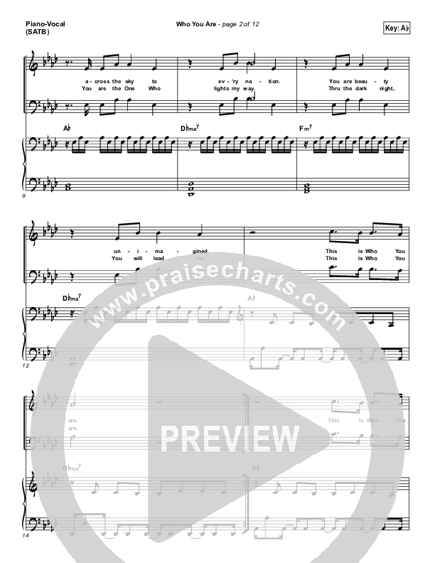 Who You Are Piano/Vocal Pack (Passion / Kristian Stanfill)