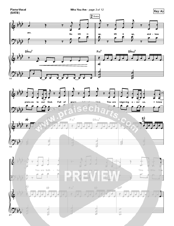 Who You Are Piano/Vocal Pack (Passion / Kristian Stanfill)