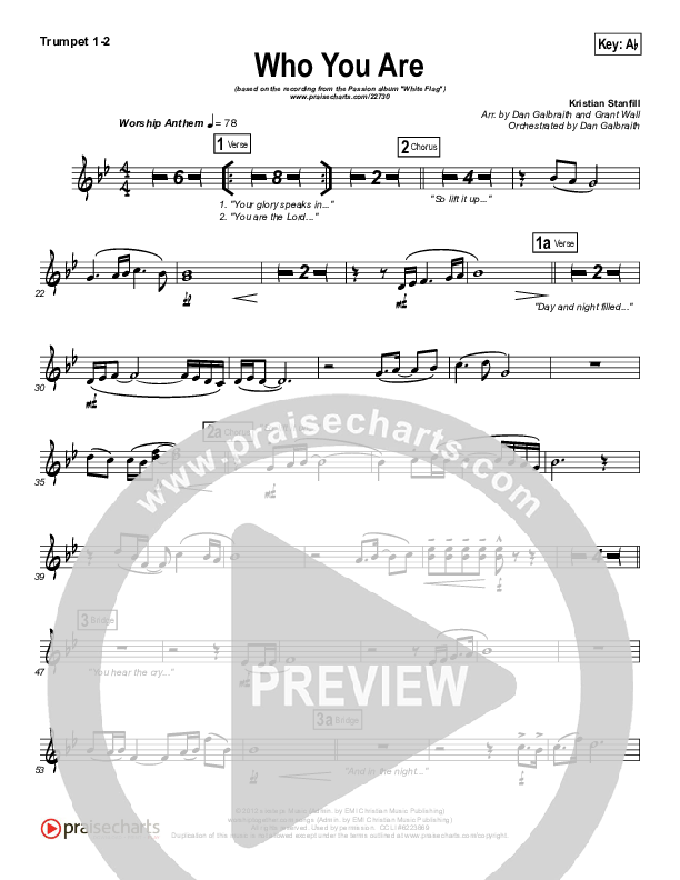 Who You Are Brass Pack (Passion / Kristian Stanfill)