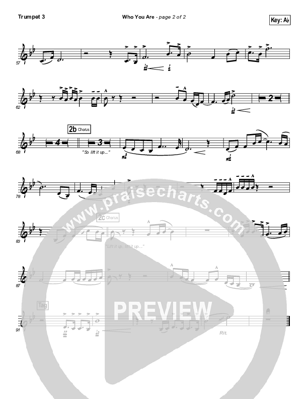 Who You Are Trumpet 3 (Passion / Kristian Stanfill)