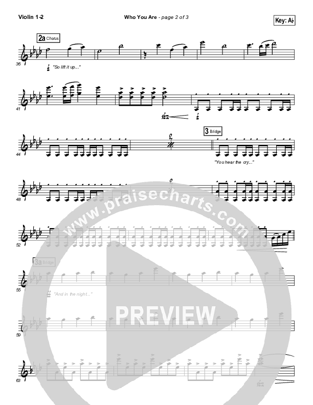 Who You Are Violin 1/2 (Passion / Kristian Stanfill)