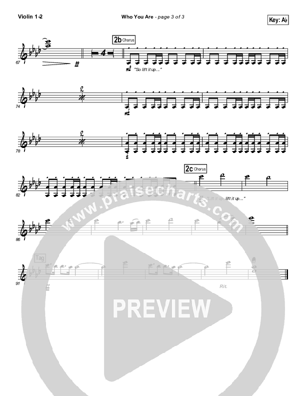 Who You Are Violin 1/2 (Passion / Kristian Stanfill)