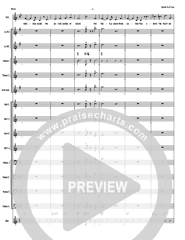 America The Beautiful Conductor's Score (Denver Bierman)