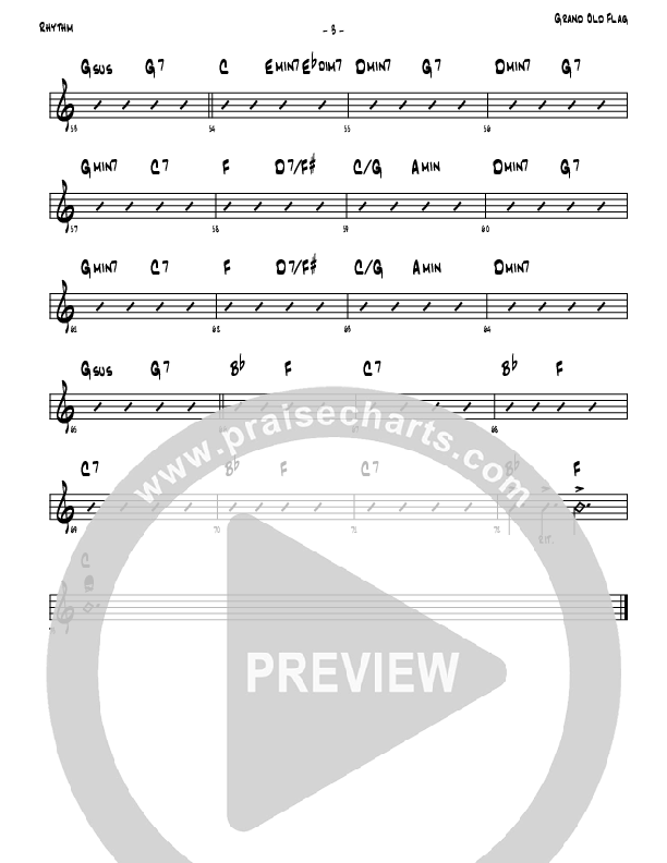 America The Beautiful Rhythm Chart (Denver Bierman)