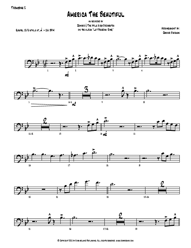 America The Beautiful Trombone 2 (Denver Bierman)