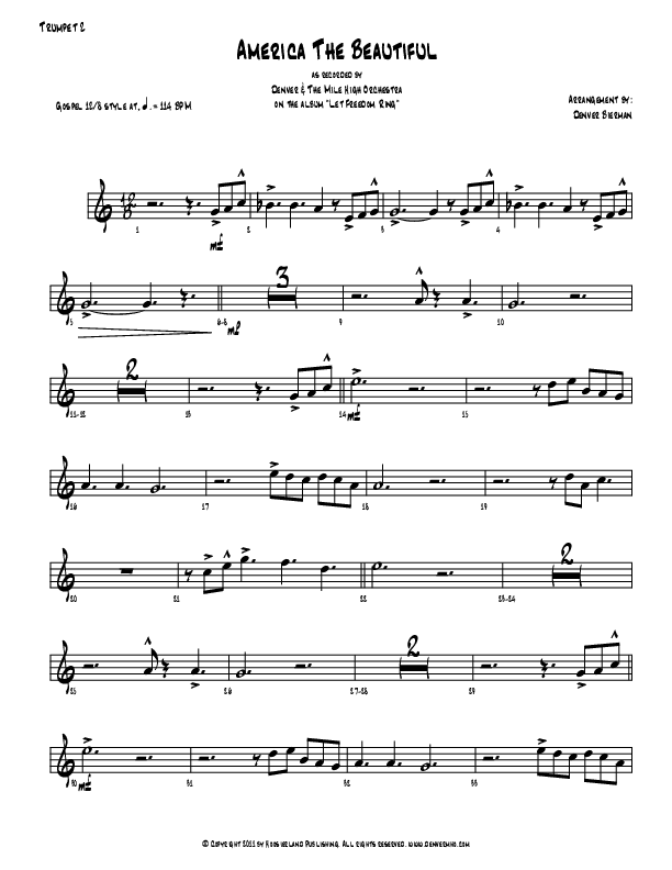 America The Beautiful Trumpet 2 (Denver Bierman)