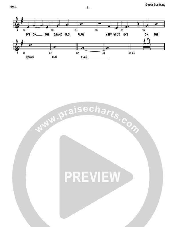 You're A Grand Old Flag Lead Sheet (Denver Bierman)