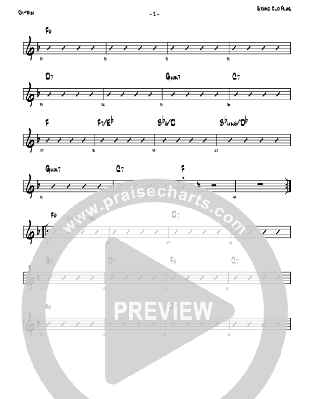 You're A Grand Old Flag Rhythm Chart (Denver Bierman)