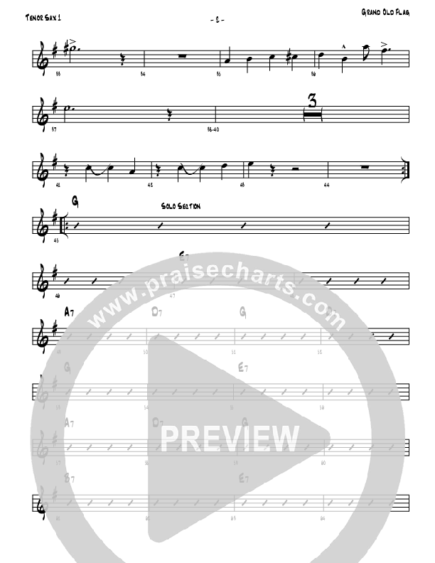 You're A Grand Old Flag Tenor Sax 1/2 (Denver Bierman)