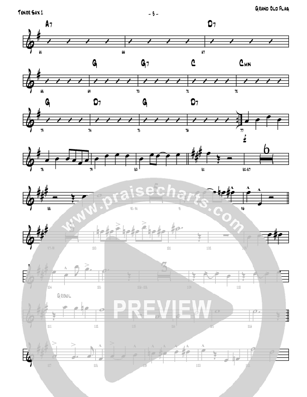 You're A Grand Old Flag Tenor Sax 1/2 (Denver Bierman)