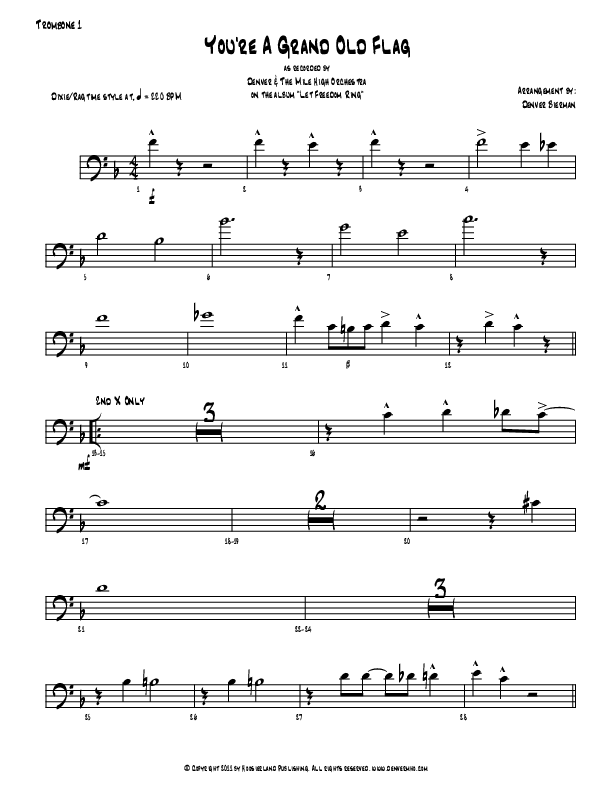 You're A Grand Old Flag Trombone 1 (Denver Bierman)