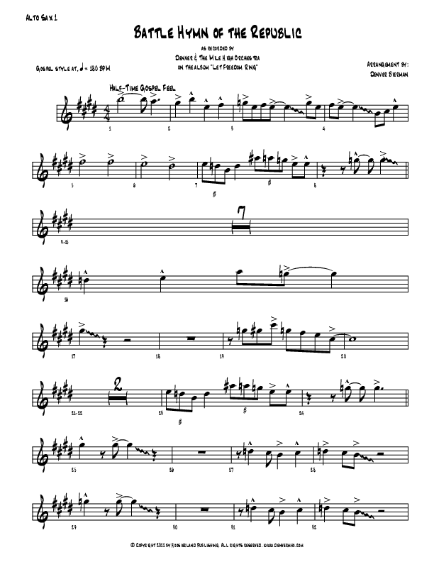 Battle Hymn Of The Republic Alto Sax 1/2 (Denver Bierman)