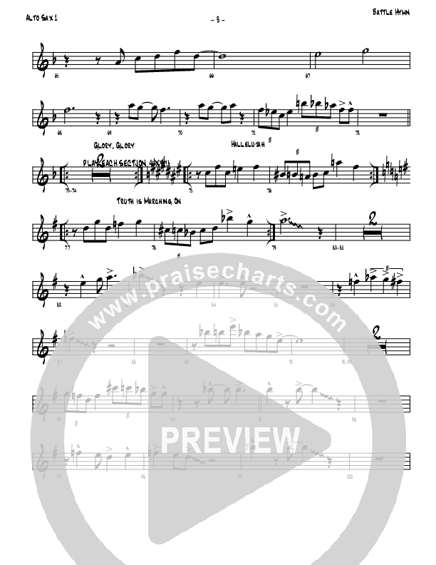 Battle Hymn Of The Republic Alto Sax 1/2 (Denver Bierman)