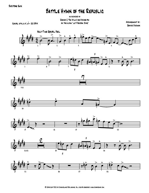 Battle Hymn Of The Republic Bari Sax (Denver Bierman)