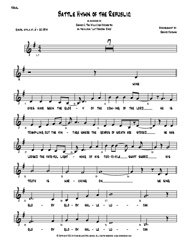 Battle Hymn Of The Republic Choir Sheet (Denver Bierman)