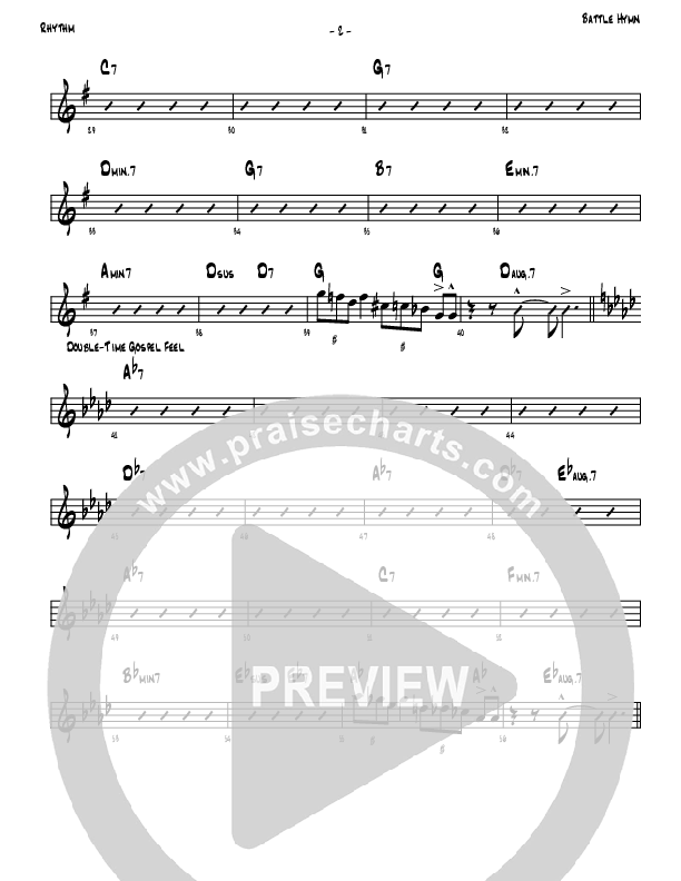 Battle Hymn Of The Republic Rhythm Chart (Denver Bierman)