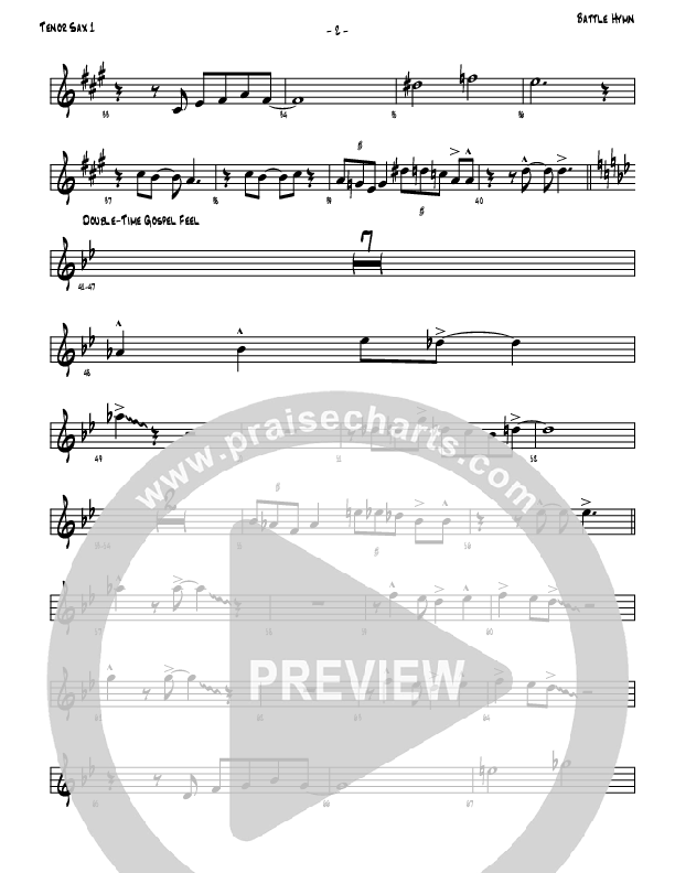 Battle Hymn Of The Republic Tenor Sax 1/2 (Denver Bierman)
