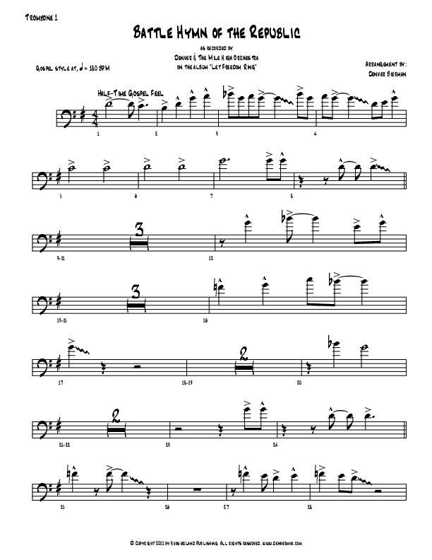 Battle Hymn Of The Republic Trombone 1 (Denver Bierman)