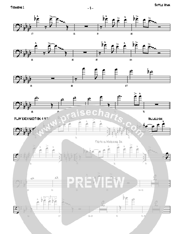 Battle Hymn Of The Republic Trombone 1 (Denver Bierman)